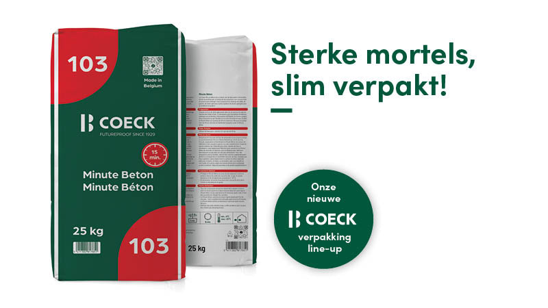 Nieuwe verpakkingen Coeck mortels