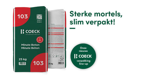 Nieuwe verpakkingen Coeck mortels